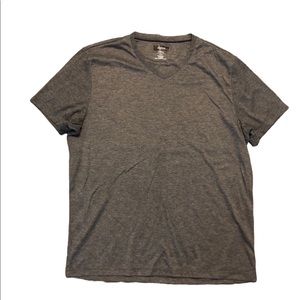 Alfani Gray V Neck Shirt SZ L